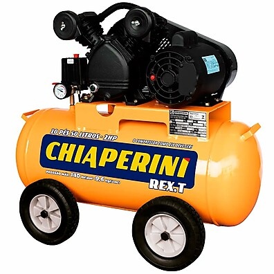 Compressor de Ar 10 Pés 50L 2HP 140 Libras: Potência e Mobilidade