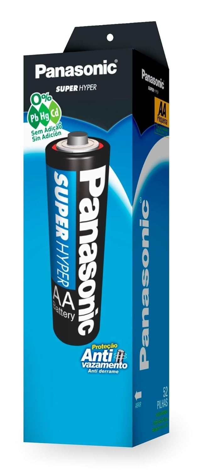 Pilha Comum AA (Tubo com 52 unidades) - Energia Confiável para Seus Dispositivos