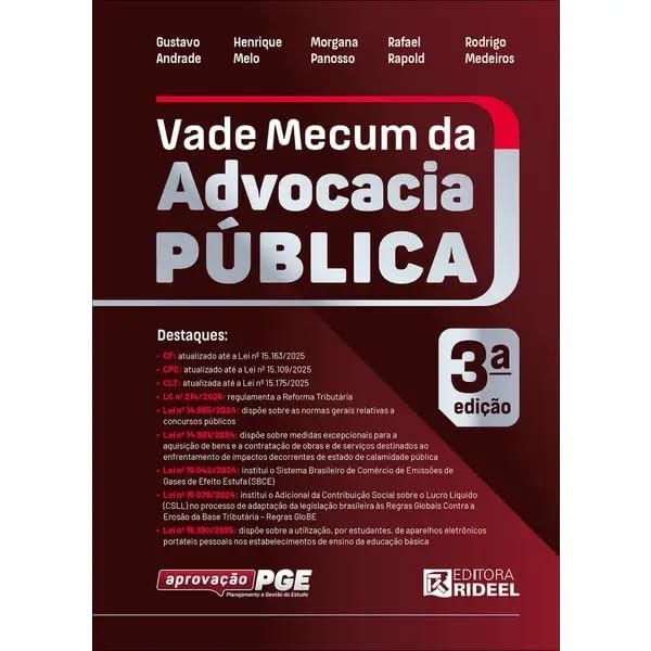 Vade Mecum Advocacia Pública 3ª Edição: Aprovado para PGE e Concursos