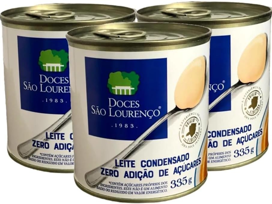 Kit 3 Leite Condensado Diet São Lourenco 335g