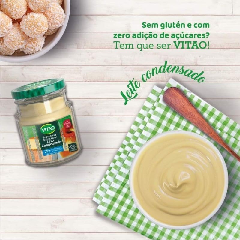 Leite Condensado Vitao 200g Zero Açúcar Kit Com 4 Unidades