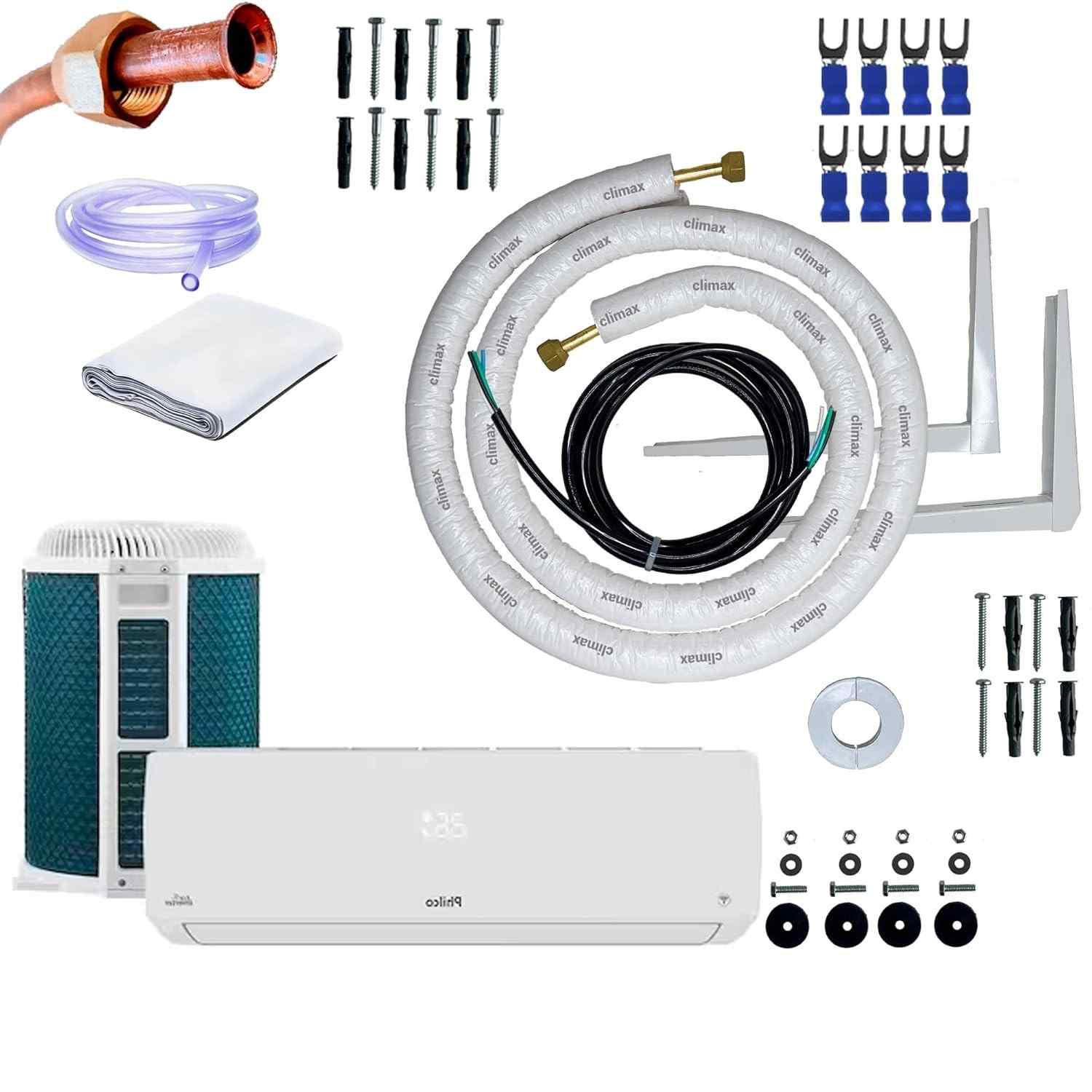 Kit Completo para Instalação de Ar-Condicionado Split - 2m com Suporte e Componentes Premium