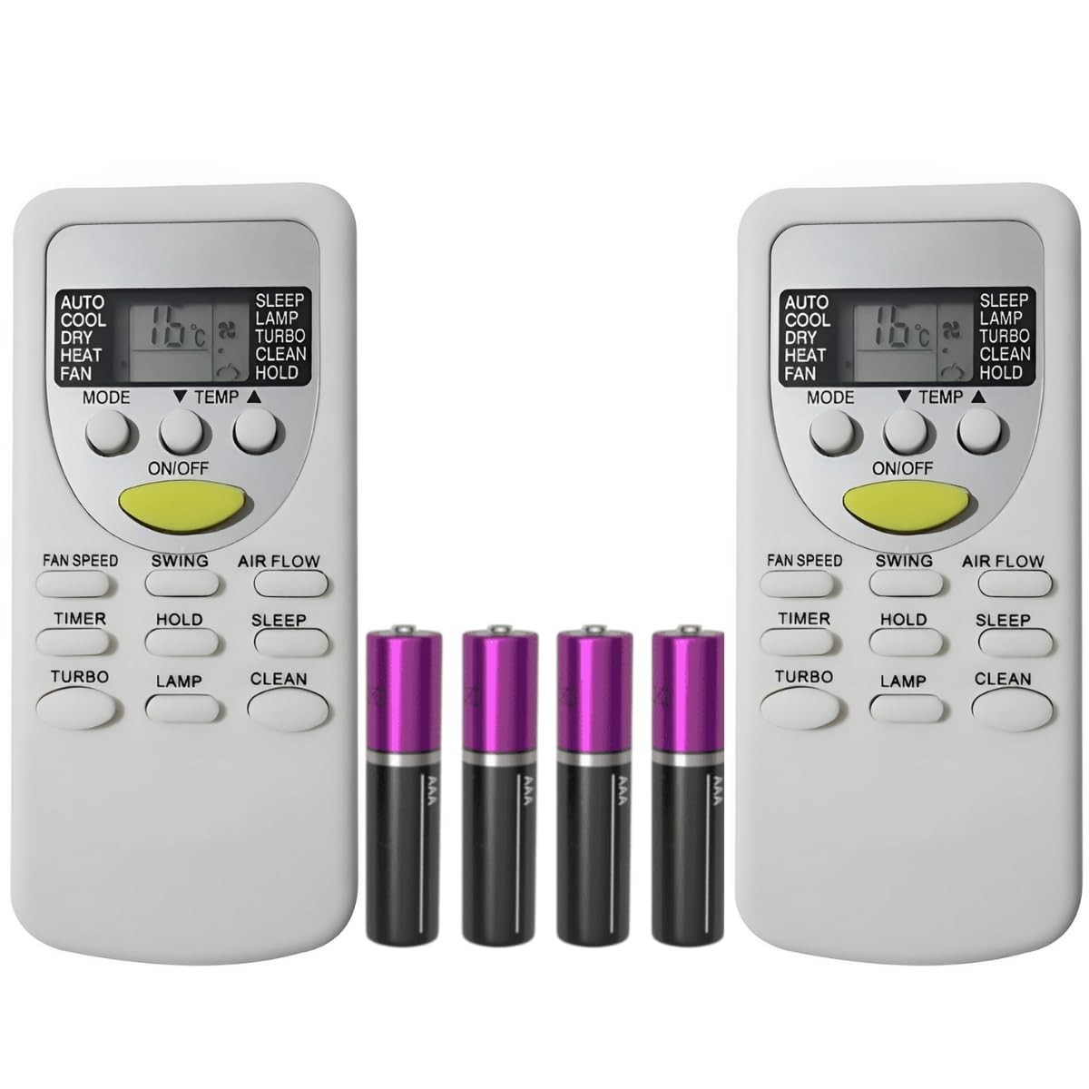 Kit 2 Controle Remoto Compatível Ar Condicionado York Komeco Rheem