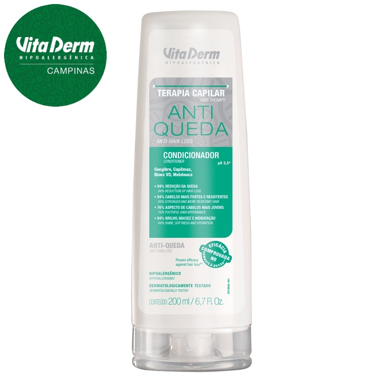 Condicionador Anti Queda Vita Derm: Cabelos Fortes e Soltos em 1 Minuto