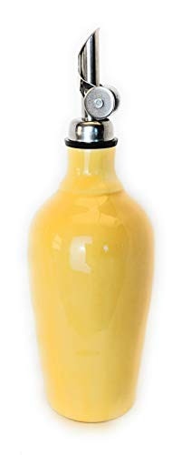 Hatfield Pottery Oil, Vinegar or Condiment Cruet Bottle in Sunshine Yellow