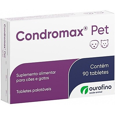 Condromax Pet 90 Tabletes – Suplemento Ideal para Cães e Gatos