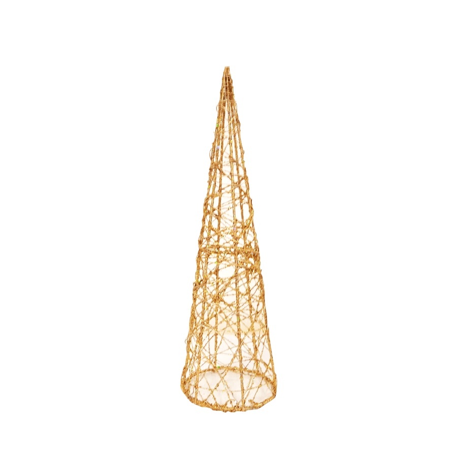 Cone Decorativo Dourado: Elegância para seu Natal!