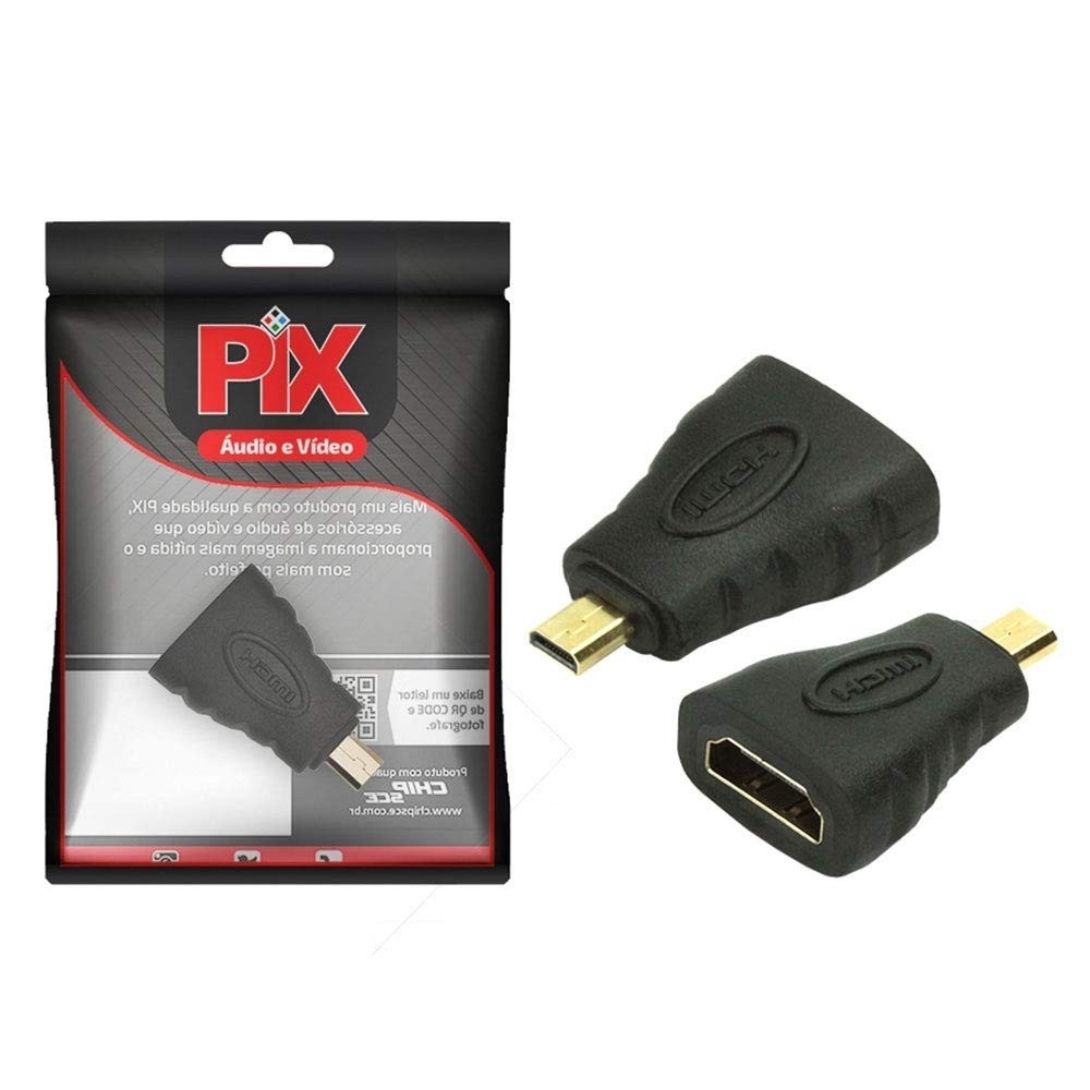 Adaptador Micro HDMI para HDMI Pix 003-8503: Conecte Seus Dispositivos com Facilidade!