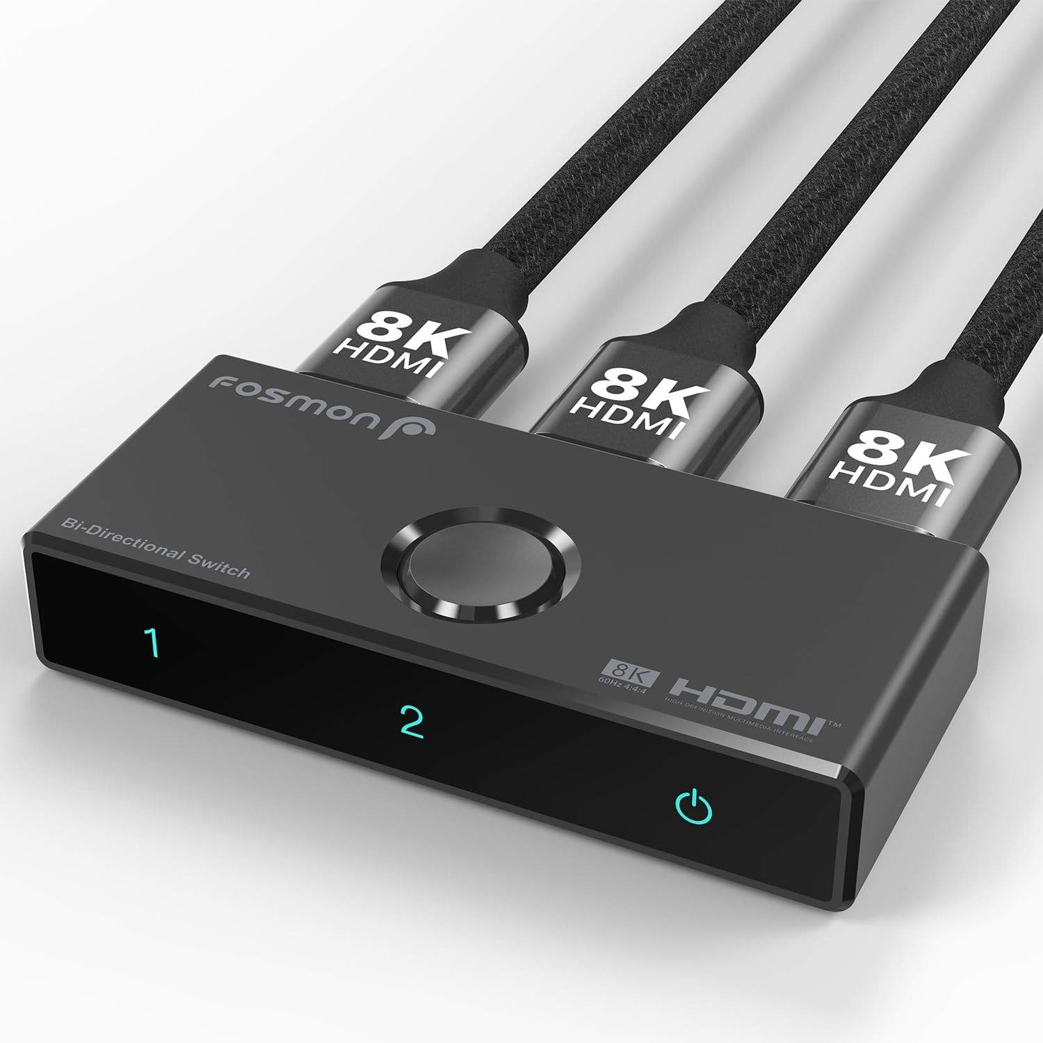 Fosmon HDMI 8K Bi-Direcional: Conecte 1 ou 2 Fontes com Qualidade Impecável