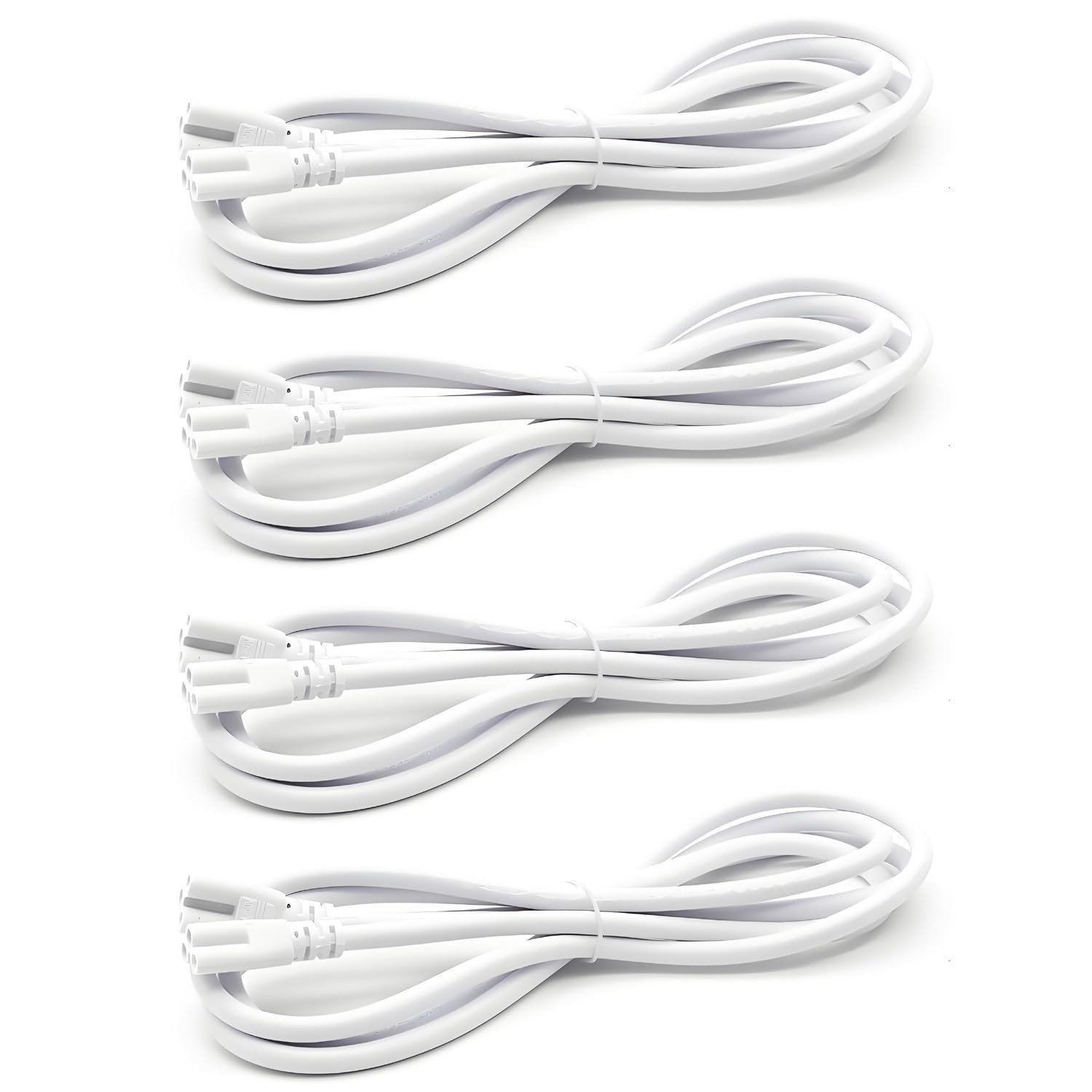 Kit 4 Cabos Conectores 1.8m T5 T8 LED: Expanda e Conecte Suas Luminárias com Segurança