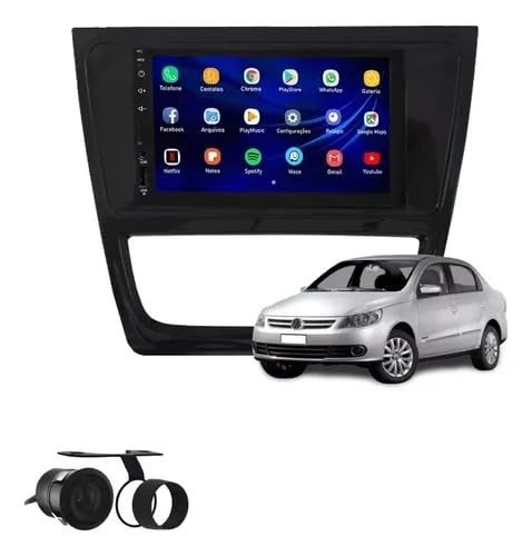 Kit Central Multimídia MP5 MP8 para Voyage G5 com Moldura e Câmera de Ré - Conectividade e Estilo