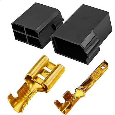 Conector Elétrico 4 Vias: 10 Pares Macho/Fêmea