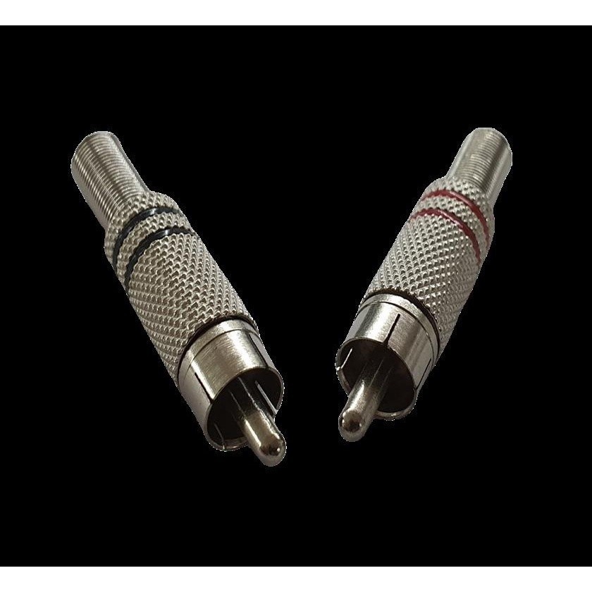 Conector RCA Macho Prata: Kit 10 Unidades
