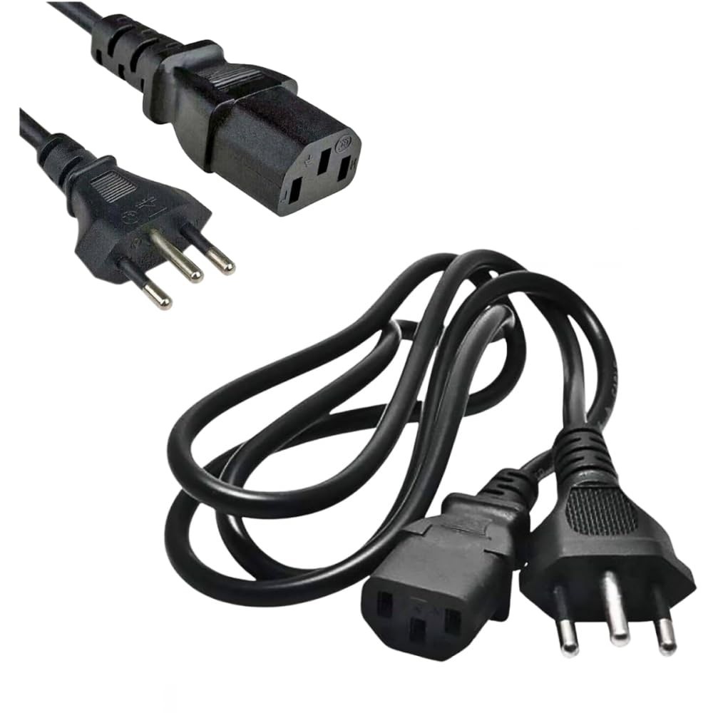 Cabo de Força ATX 3 Pinos Tripolar Novo 1.8m: Conexão Segura para Seus Equipamentos
