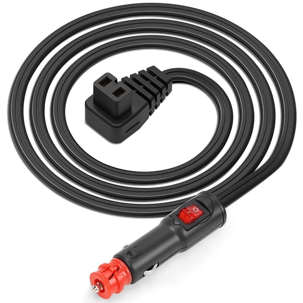 Cabo de Alimentação Universal 3m para Mini Geladeira de Carro DC 12V/24V | Conexão Segura e Estável