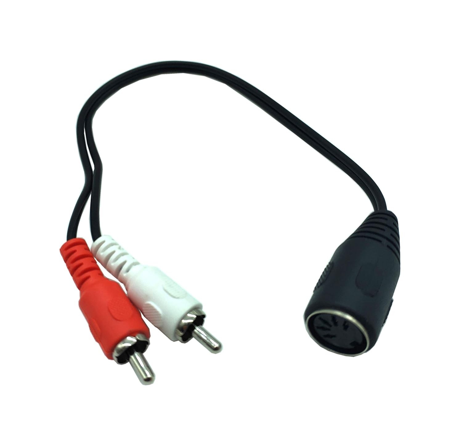 Cabo Adaptador DIN 5 Pinos para 2 RCA Macho Qaoquda - Conexão Premium para Áudio Vintage
