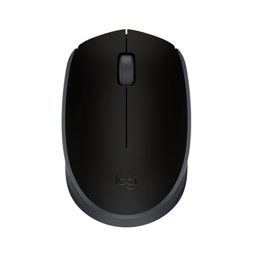 Mouse sem fio Logitech M170 com Design Ambidestro Compacto, Conexão USB e Pilha Inclusa - Preto