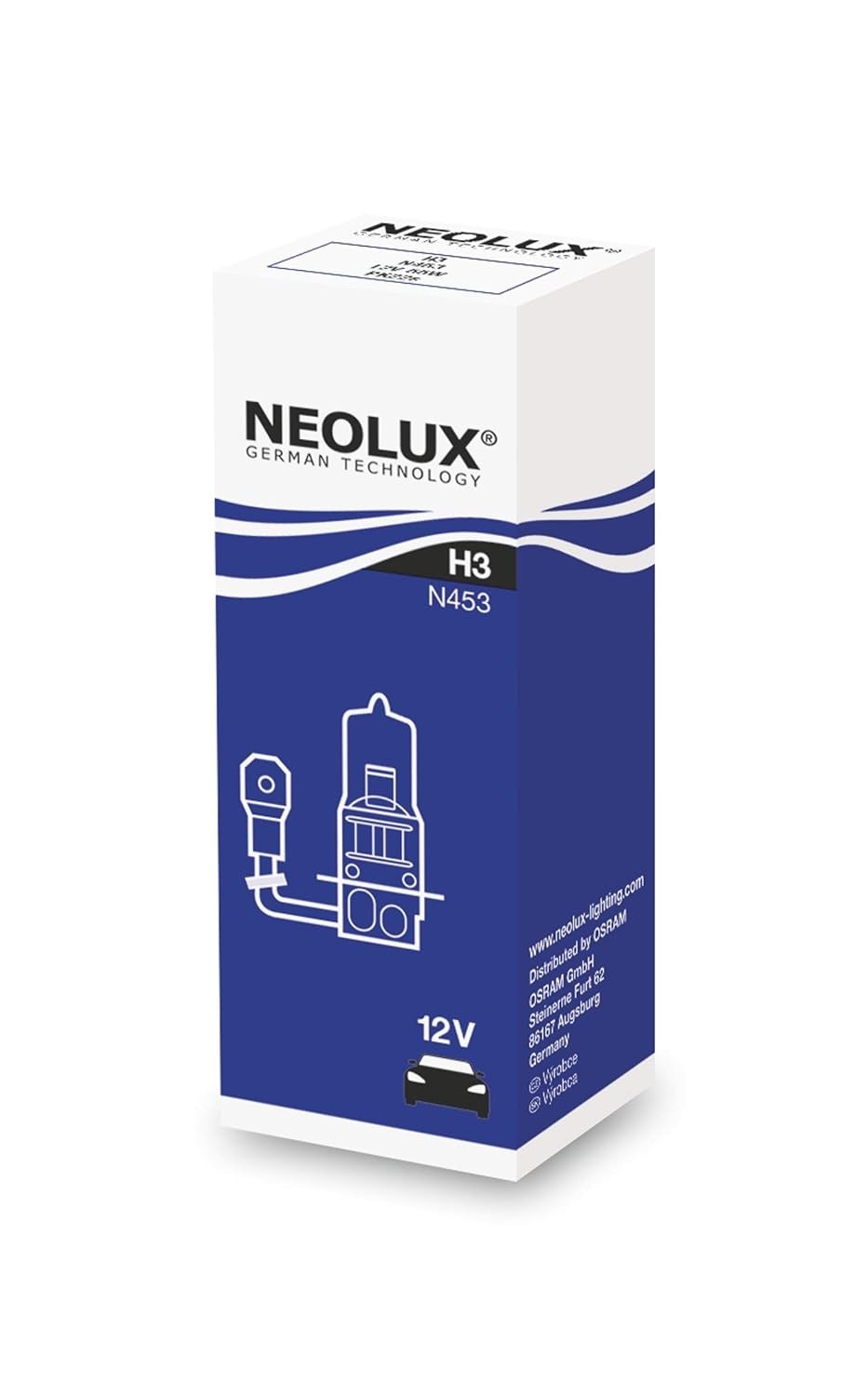 Lâmpada H3 Neolux Standard 12V N453: Iluminação Confiável e Segura para Seu Veículo