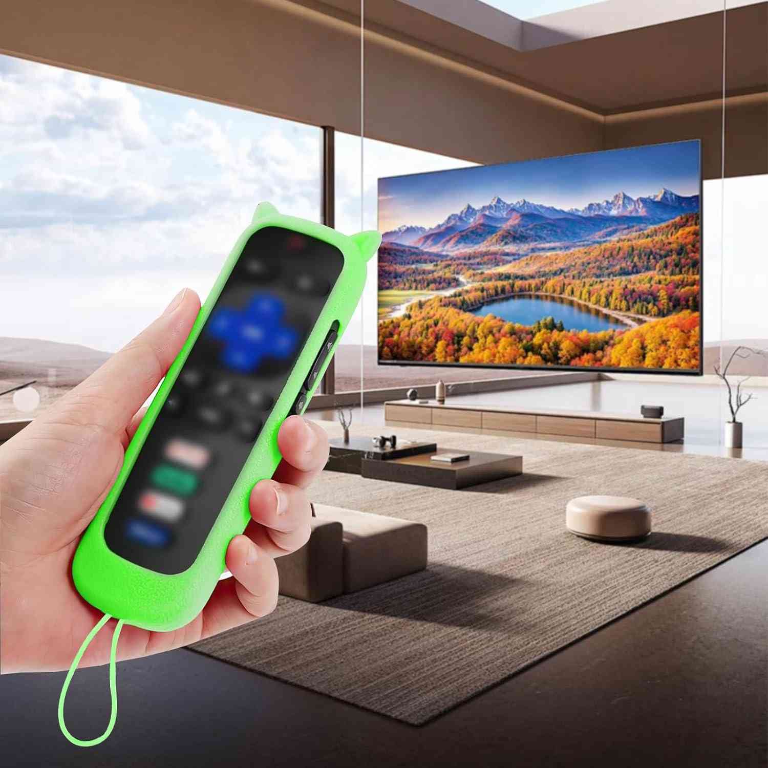Capa Protetora para Controle Remoto que Brilha no Escuro - Antiderrapante e Confortável para Smart TV