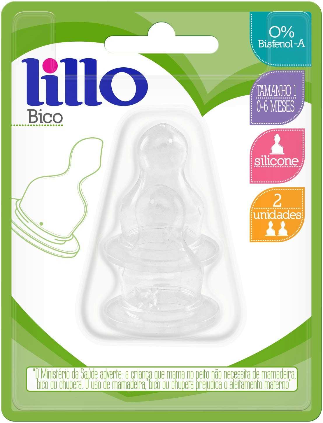 Bico de Silicone Lillo Tam 1 - Confortável e Seguro para Bebês (0 a 6 Meses)