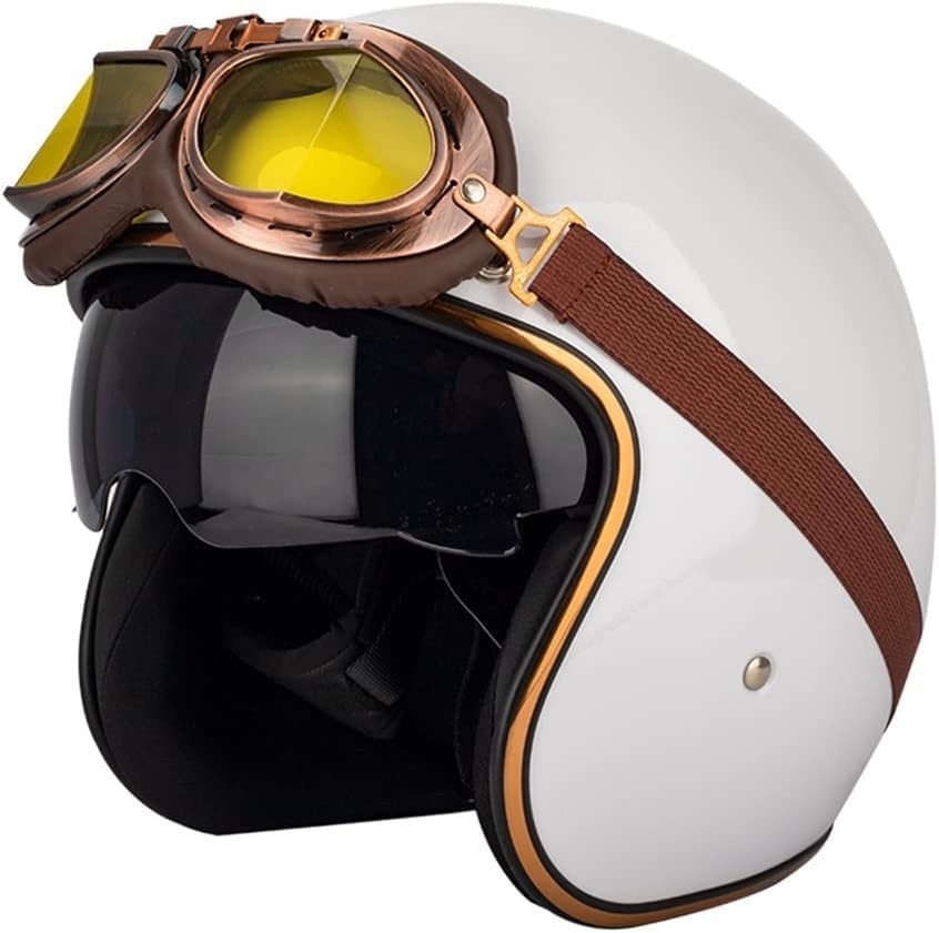 Capacete Feminino Retrô Aberto CC14: Estilo Vintage com Conforto e Segurança