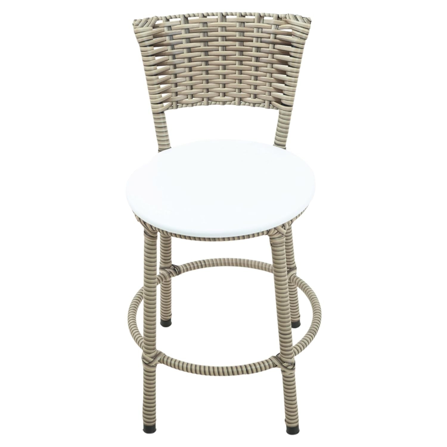 BANQUETA BAIXA ENCAPADA PARA COZINHA E ÁREA GOURMET - DESIGN E CONFORTO PARA SUA CASA (BRANCO)