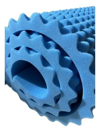 Colchão Casca de Ovo Solteiro Azul - Conforto Ergonômico Anti-Escara