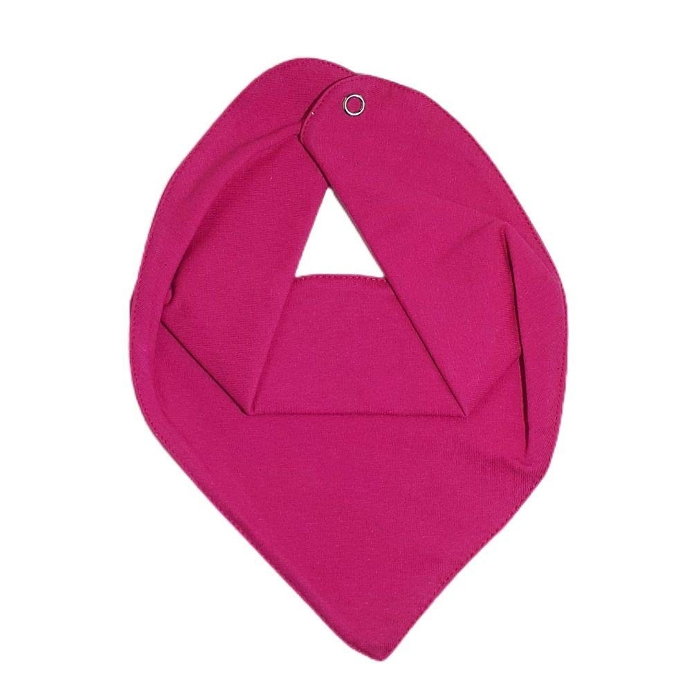 Babador Bandana Bebê com Botão Ajustável Rosa Pink - Estilo e Conforto para o Pequeno