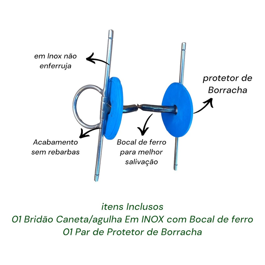 Bridão Caneta Agulha Inox Grosso: Domine com Controle e Conforto