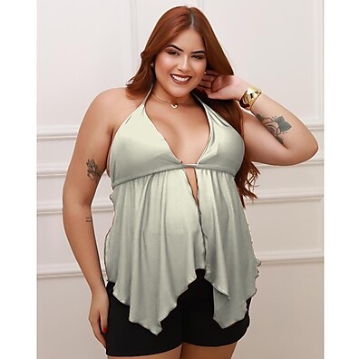 Cropped Bata Plus Size Cortina Boho Chic: Elegância e Conforto