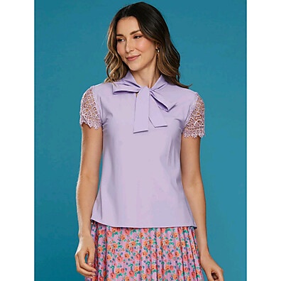 Blusa Renda Crepe: Elegância e Conforto ✨