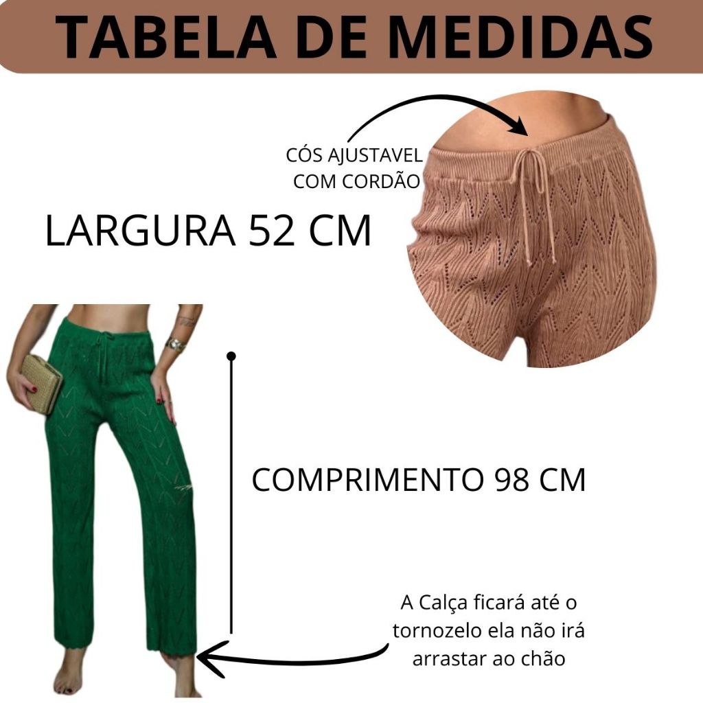 Calça Pantalona Crochê: Elegância e Conforto!