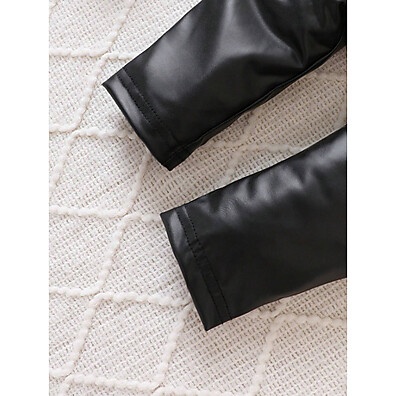 Legging Infantil de Couro Sintético: Estilo e Conforto!