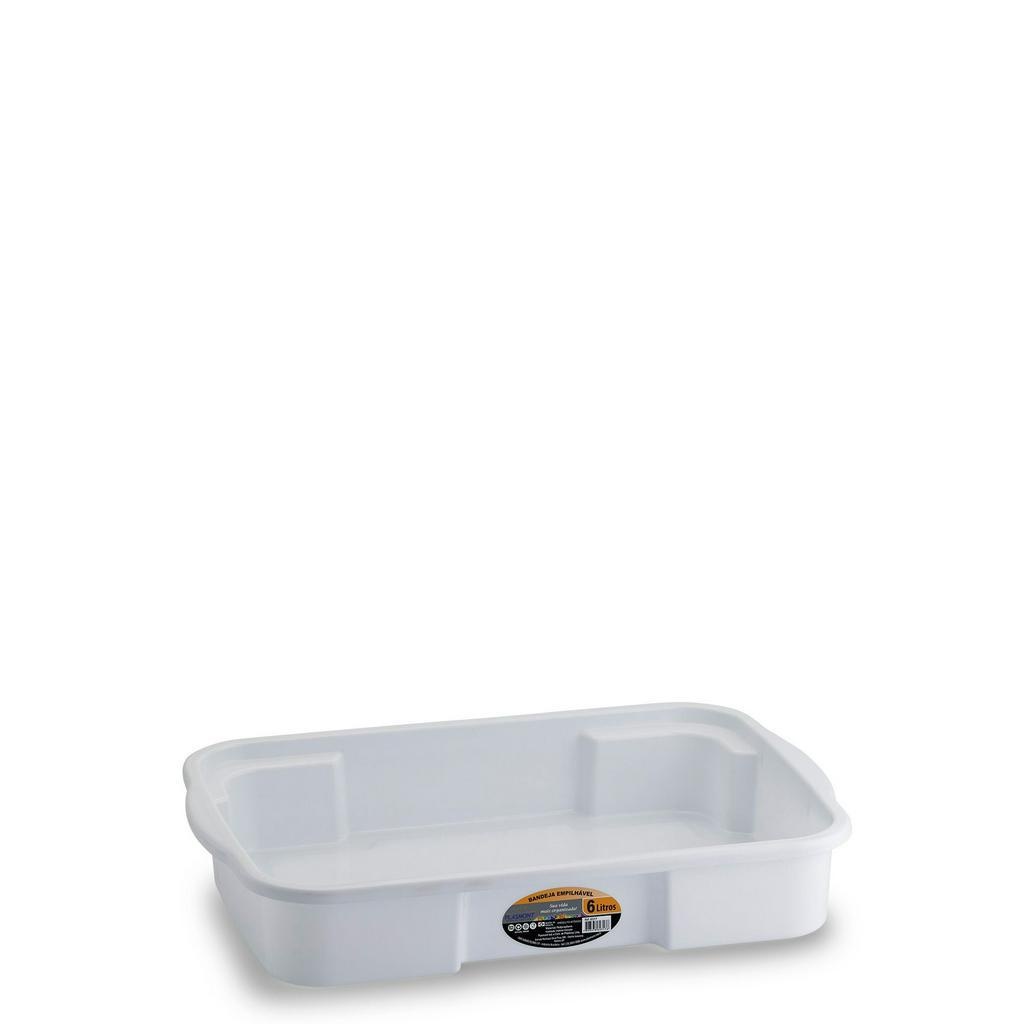 Kit 10 Bandejas Plásticas 6L Empilháveis – Ideal para Açougues e Congelados