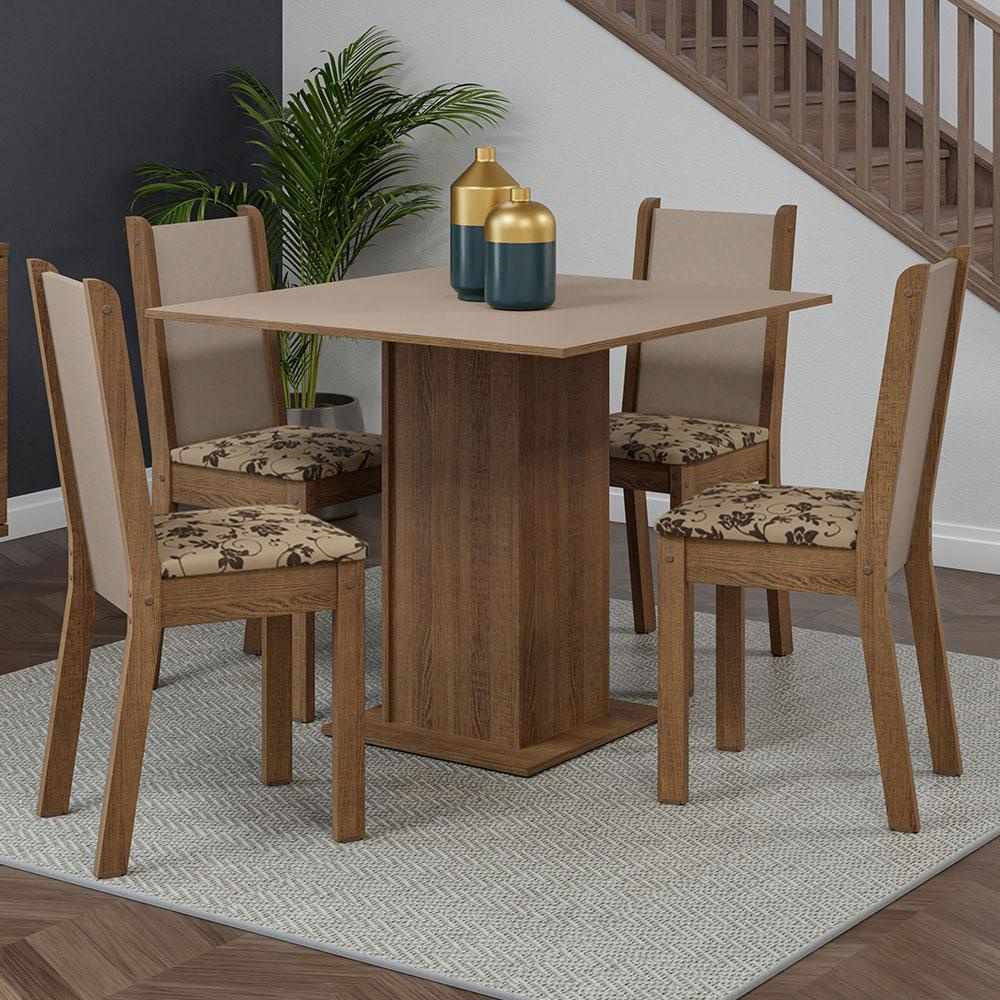 Conj. Mesa Jantar 4 Cadeiras Briana Madesa