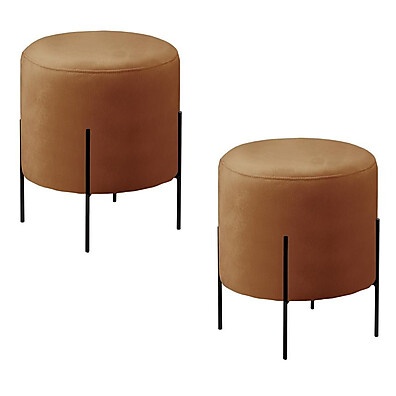 Conjunto 2 Puffs Odim Base Preta – Sofisticação e Conforto