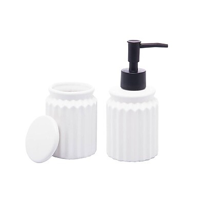 Conjunto Banheiro Cerâmica Lyor Stripes: Elegância em 2 Peças