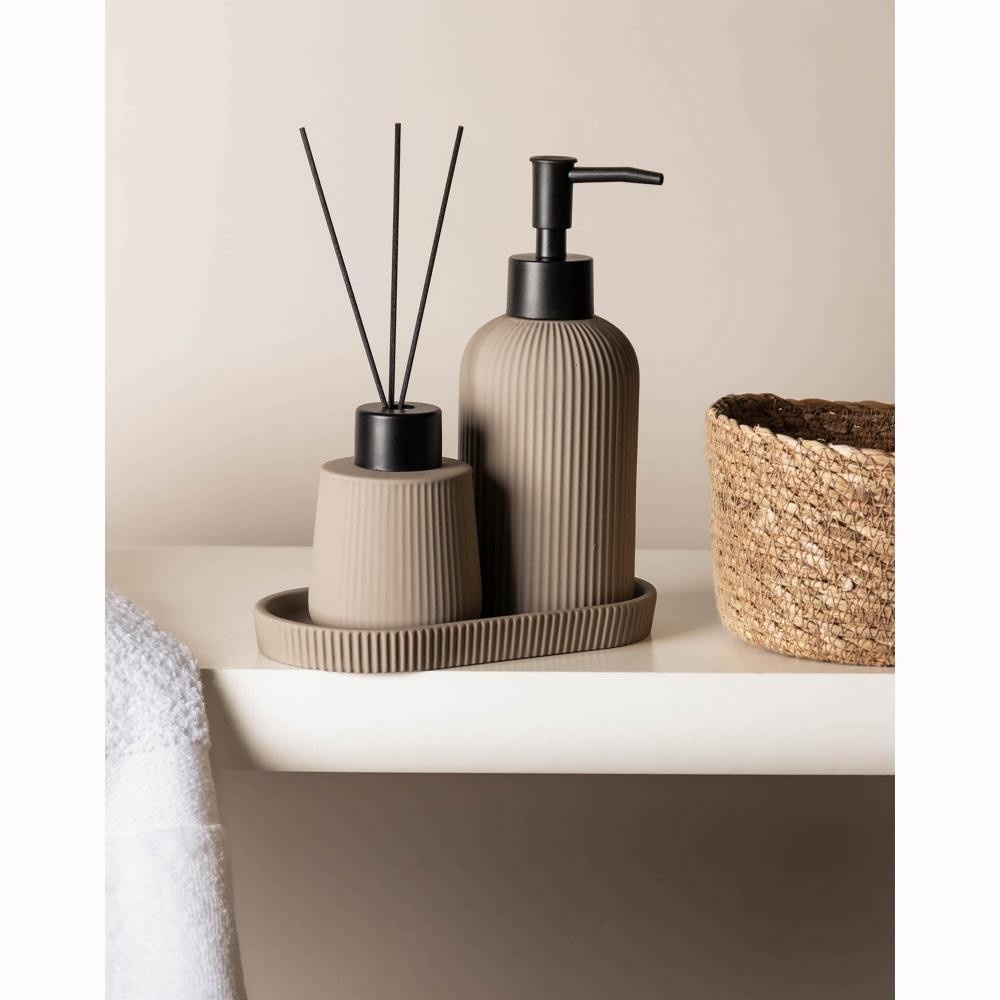 Conjunto Banheiro Nude Wolff: Elegância Soft Touch