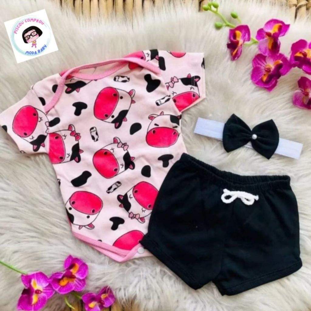 Conjunto Bebê Animal Print 2 a 4 Meses: Estilo e Conforto em 1