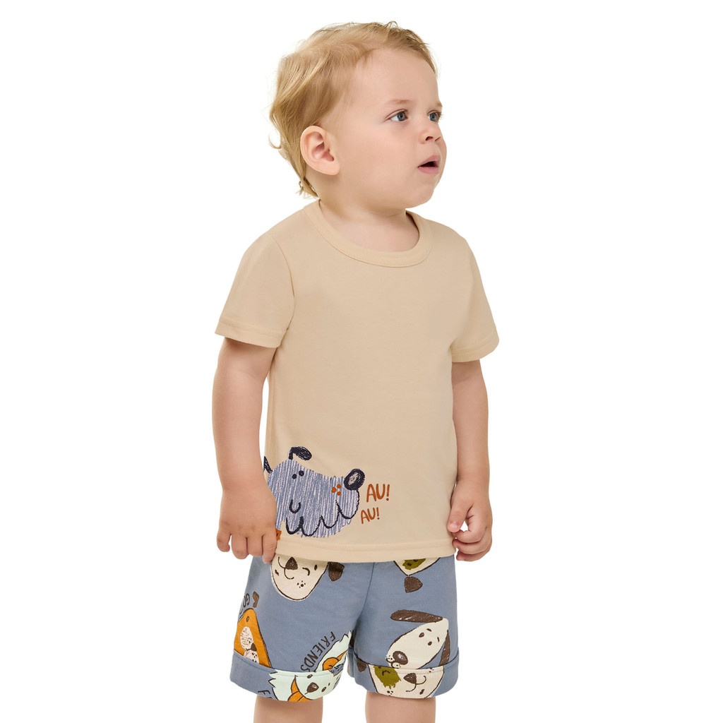 Conjunto Bebê Menino Cachorrinhos Elian: Conforto e Estilo!