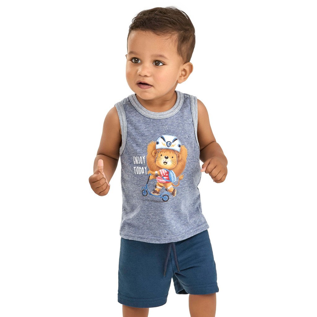 Conjunto Bebê Menino Leão Elian: Conforto e Estilo!