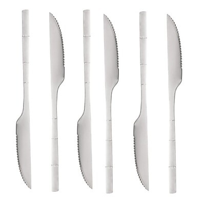 Conjunto de 6 Facas para Churrasco Lyor Elegant - Aço Inox 22,3cm