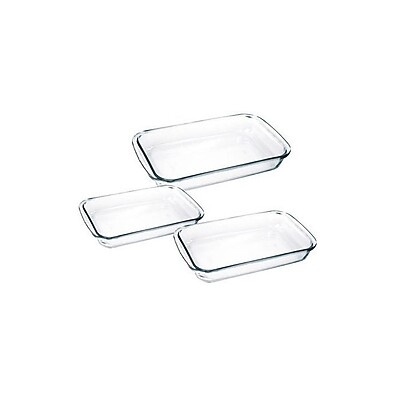 Conjunto de Assadeiras Retangulares Celebrity Marinex – 3 Tamanhos para Cozinhar e Servir