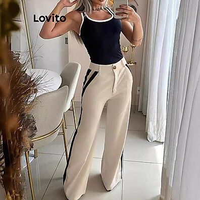 Conjunto de Calça Feminino Elegante: Lovito LNL67157