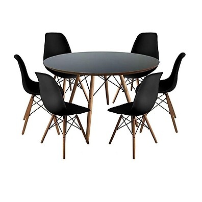 Conjunto de Jantar Eiffel: Mesa + 6 Cadeiras
