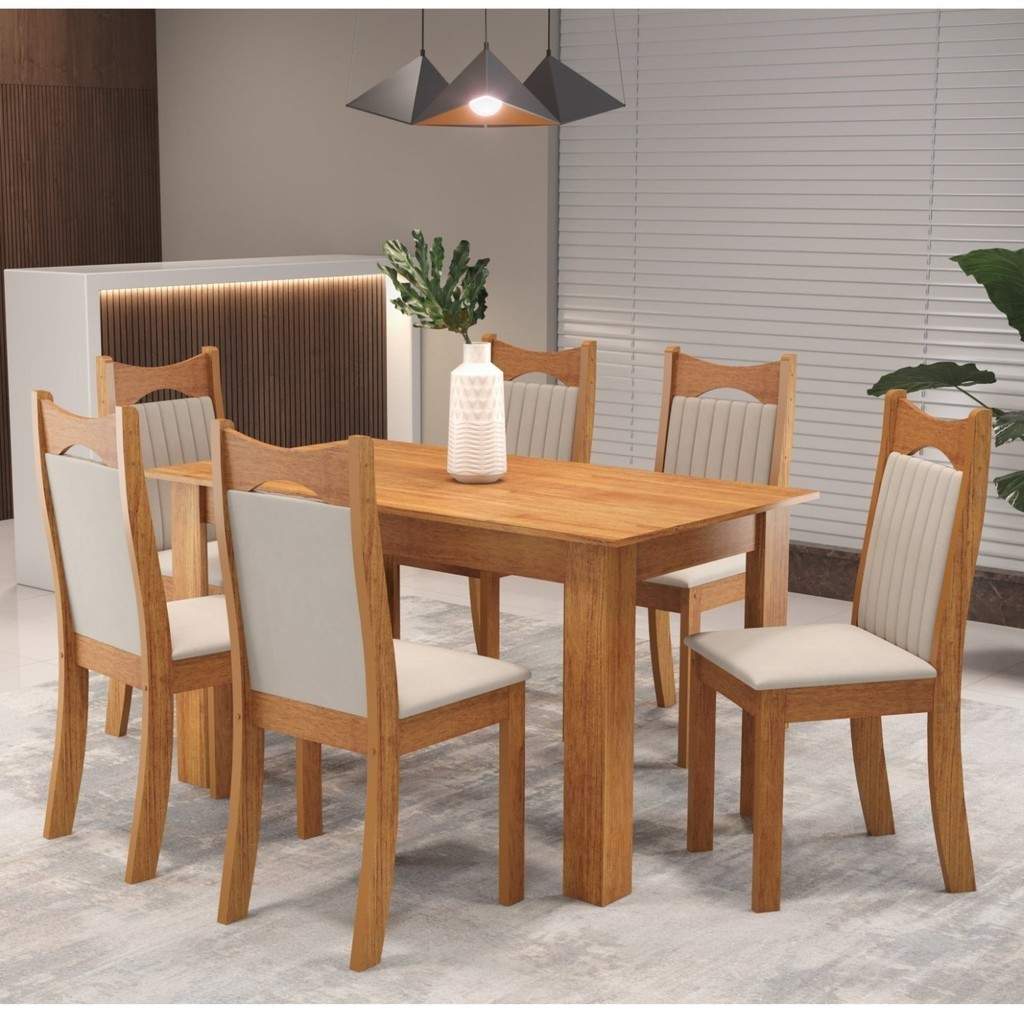Conjunto de Jantar Timbo: 6 Cadeiras + Mesa!