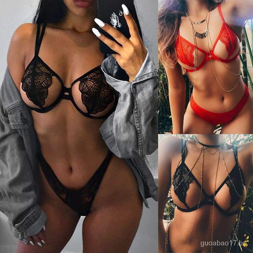Conjunto de Lingerie Sexy Três Peças: Conforto e Estilo para Toda Oportunidade