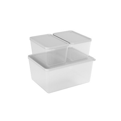 Conjunto de Potes Coza Basic – 3 Peças com Tampa