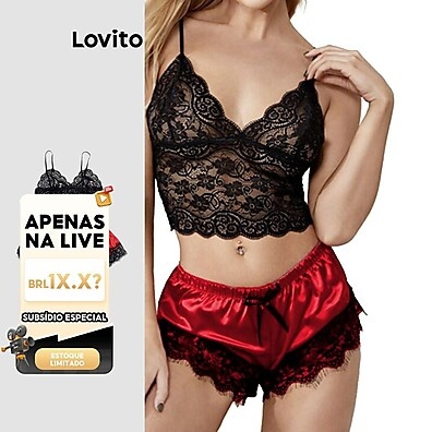 Conjunto de Renda Lovito: Sexy e Delicado