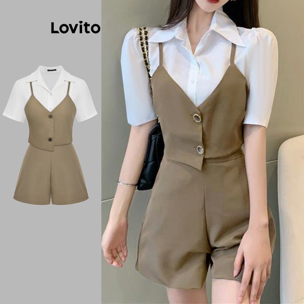Conjunto de Shorts Elegante Lovito: Estilo e Conforto